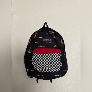 Jansport Checkered and Flames Backpack